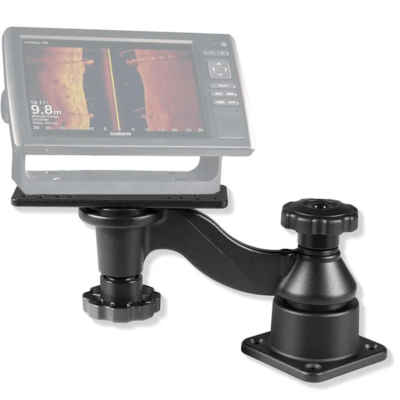 Fishfinder Mount with 6-in Swing Arm for Fish Finder & Chartplotters Compatible with echoMAP/GPSMAP/Apex/Helix/Solix/Elite/Hook