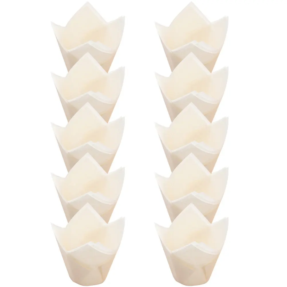 200Pcs Creative Cake Cups Mild Paper Material Not Easily Deformed Serving Baking Cups for Cupcakes Muffins Pastries Home Bakery
