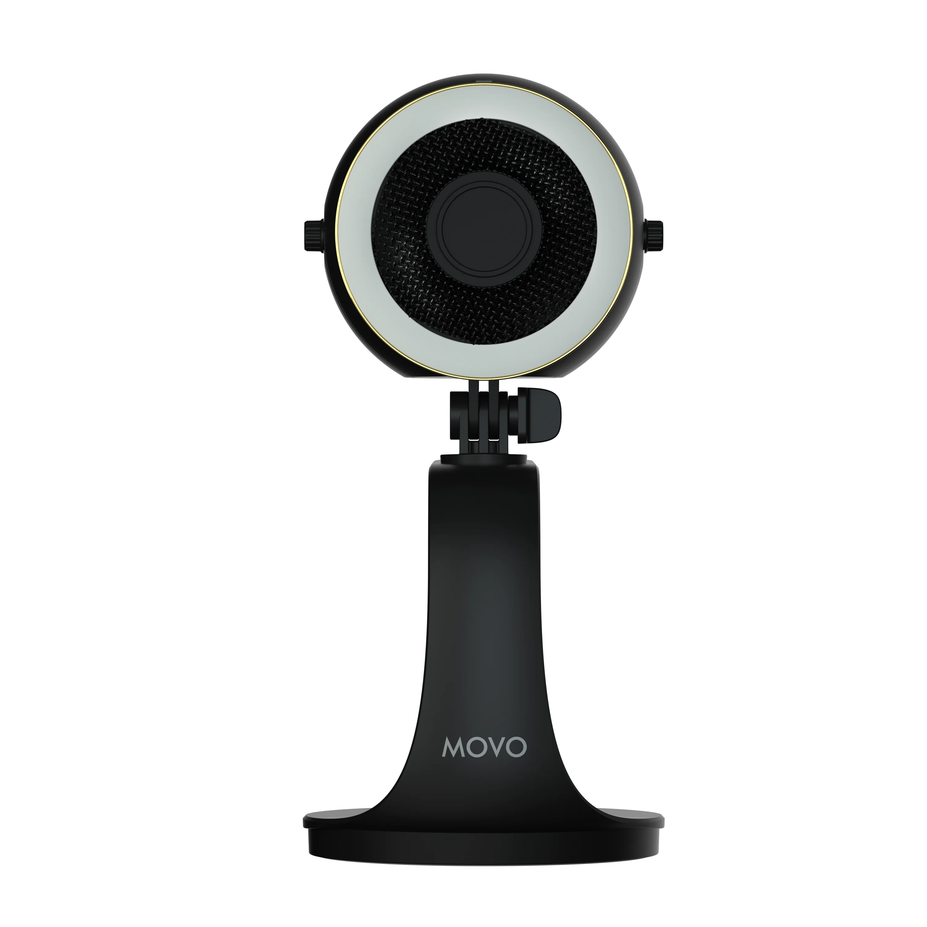 Movo WebMic HD Pro All-in-One Webcam with Microphone and Ring Light- 1080p HD Camera Pro Cardioid Condenser Microphone Recording