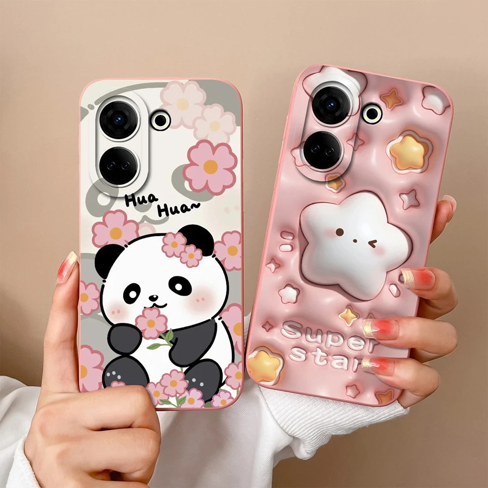 Cases For Tecno Camon 20 Pro 20Premier Phone Soft Slim Case Liquid Silicone Anti Slip Cute Chubby Boy Girl Back Cover Funda Capa