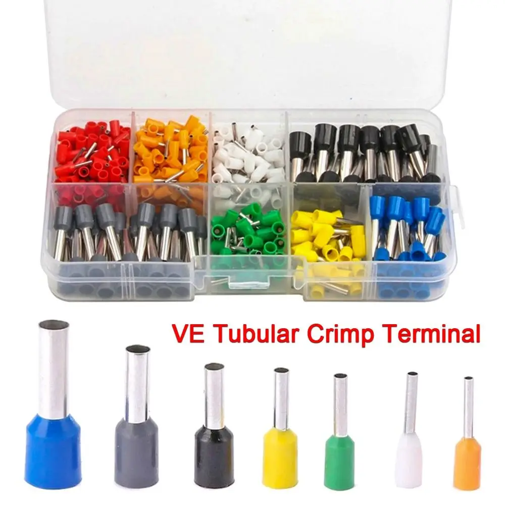 E4012 E2512 E6012 E1510 Block Cord End Connector Combination Set Crimp Terminals Tube Terminal VE Tubular Insulated Terminator