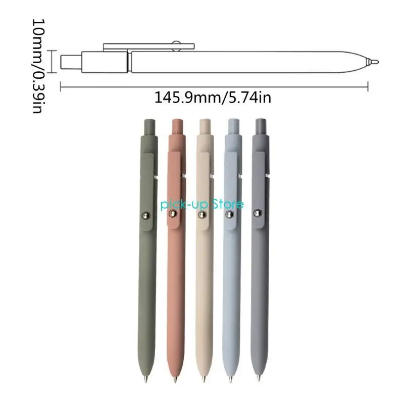 Q5WA 5 قطع من أقلام الجل القابلة للسحب لمستلزمات الكتابة المكتبية للطلاب والمدرسين