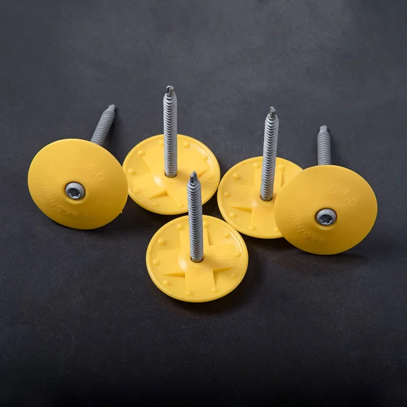 5/10PCS Chiodi per coperture con cappuccio rotondo in plastica Chiodi per tappi in plastica per la fissaggio dell'involucro della casa Feltro per coperture in schiuma