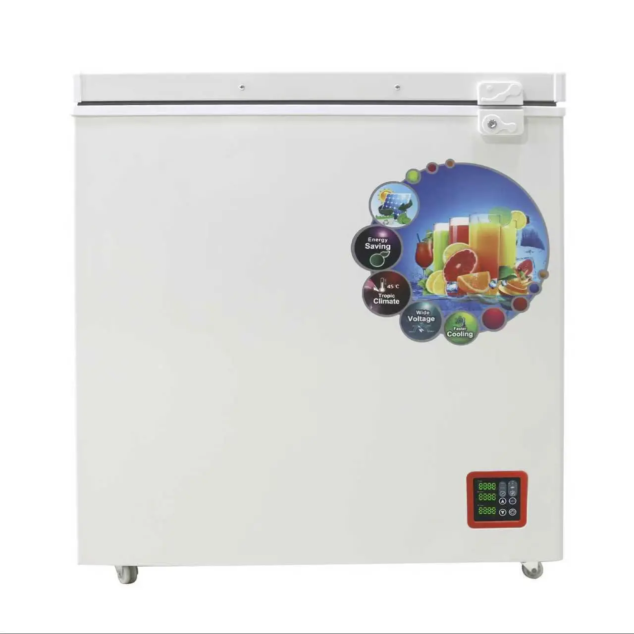 12V Chest Freezer Portable 158L Solar Power Deep Freezer for RV Car Boat Home Use