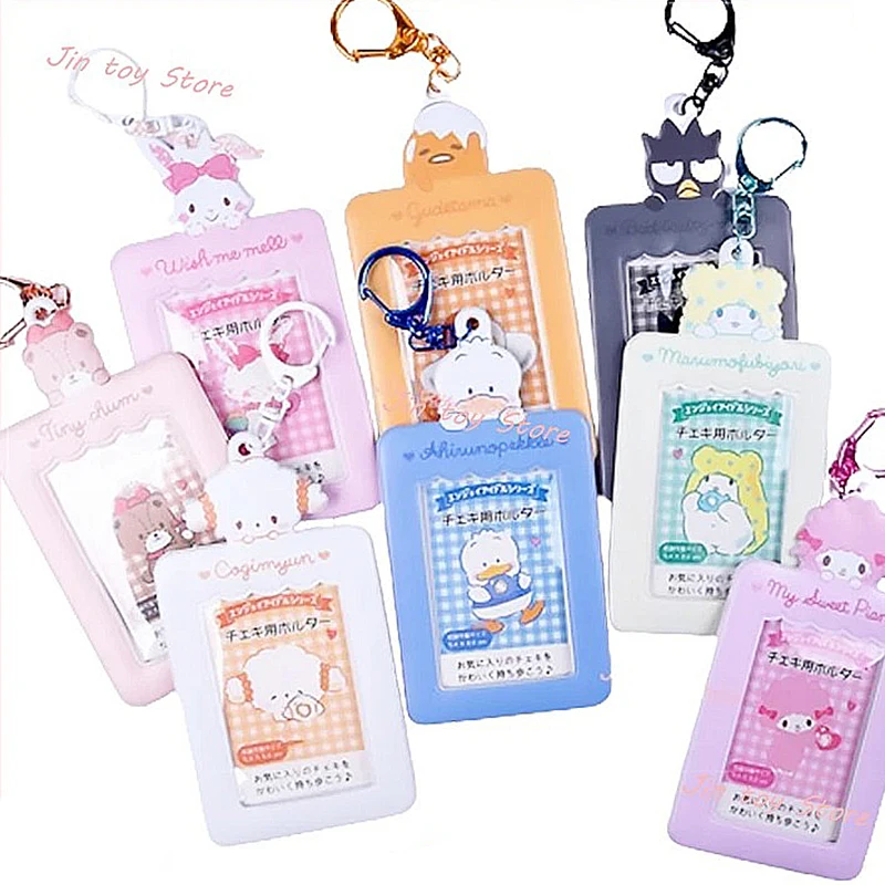 Sanrios Card Holder Anime Keroppi Piano Wish Usahana ID Name Tag Cute Bus Pass Access Card Cover Case Me Mell Xo Badge Holder