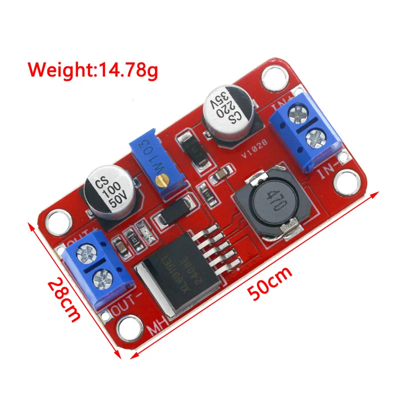 Módulo de fuente de alimentación DC boost XL6019, salida de módulo de fuente de alimentación estabilizada, 5V/12V/24V ajustable