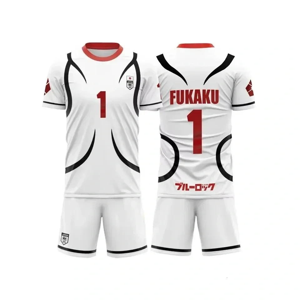 SAE Blue Lock Kostüm Japan U20 Team Oliver Aiku Fußballtrikot # 11 Sendou # 13 Shidou Fußball-T-Shirt und Shorts, zweiteiliges Set – Detail 7
