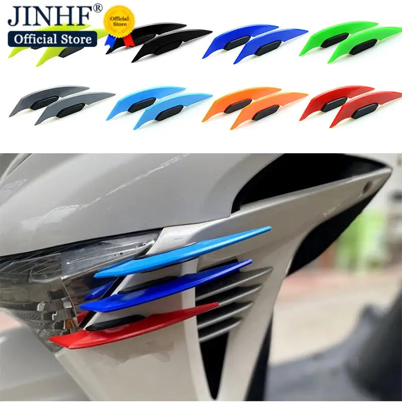 

1Pair Universal Motorcycle Winglet Aerodynamic Spoiler Dynamic Wing Decoration Sticker For Motorbike Scooter