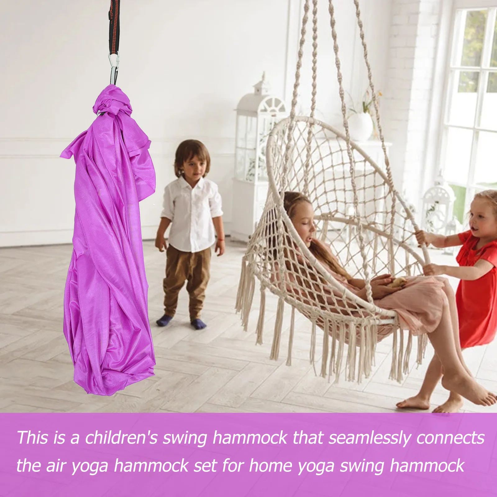 1Set Hanging Hammock Yoga Suspension Hammock Lightweight Super Firm Comfortable for Camping Hiking Travel Fitness