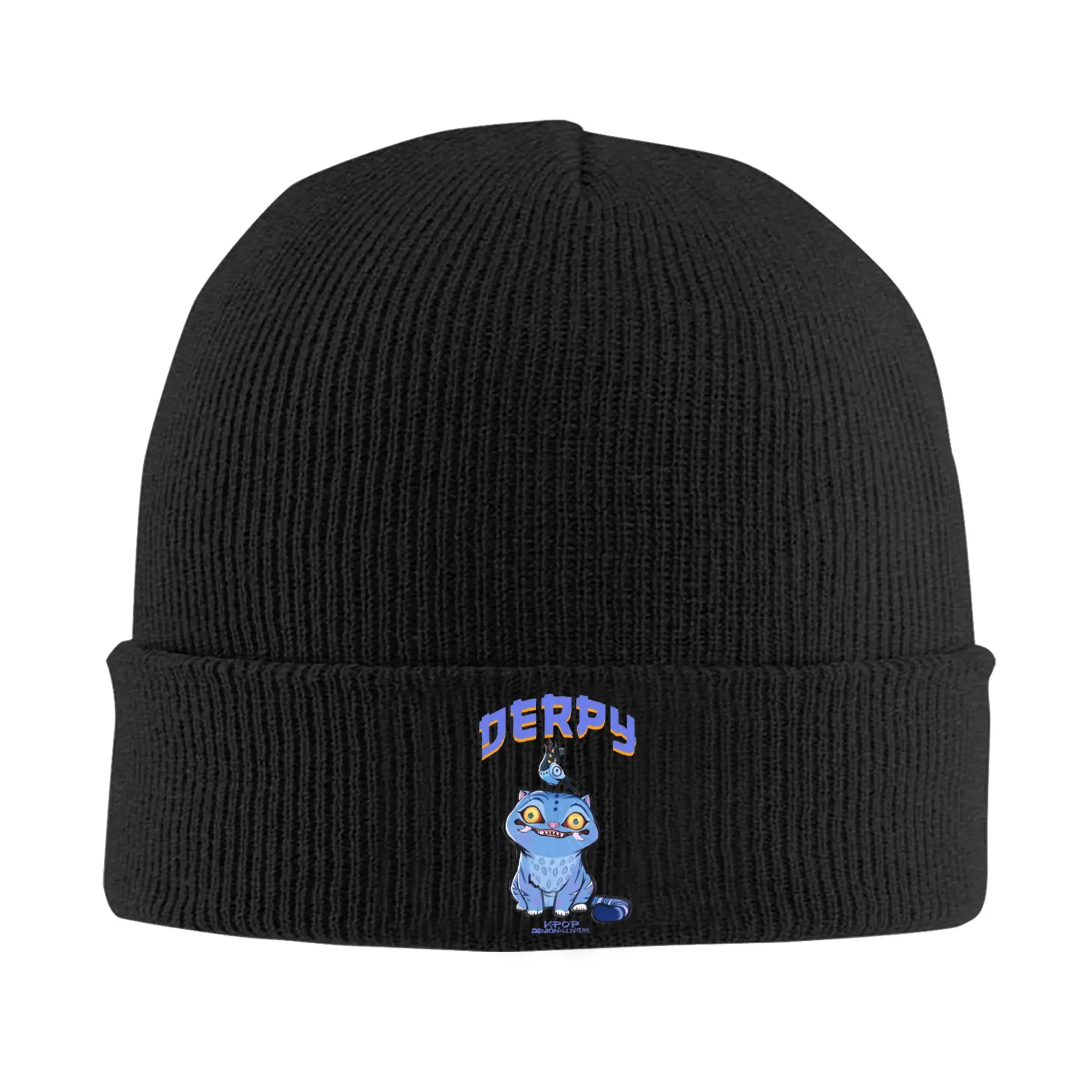 

Men Derpy Tiger And Bird Kpop Demon Hunters Beanie Hats Vintage Knitting Hat Autumn Winter Kpop Caps Thermal Elastic Bonnet Hats