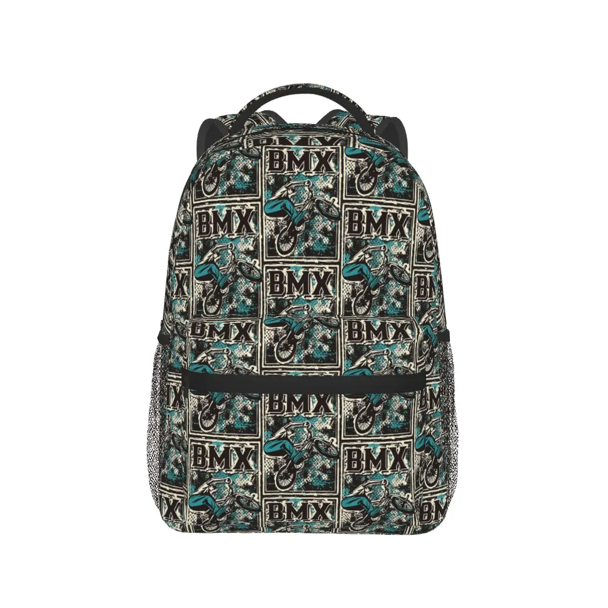 

Retro Bmx Apparel Grunge Bmx Bike Bmx Freestyle Backpack Hot Sale Daypack BookBag School Bag Shoulder Bags for Men Women