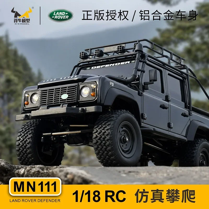 MN Model 1:18 Crawler MN111 zestaw zmontowany RC dla dorosłych profesjonalny pojazd terenowy 4WD światła Led metalowy samochód obudowa Diy RC Car