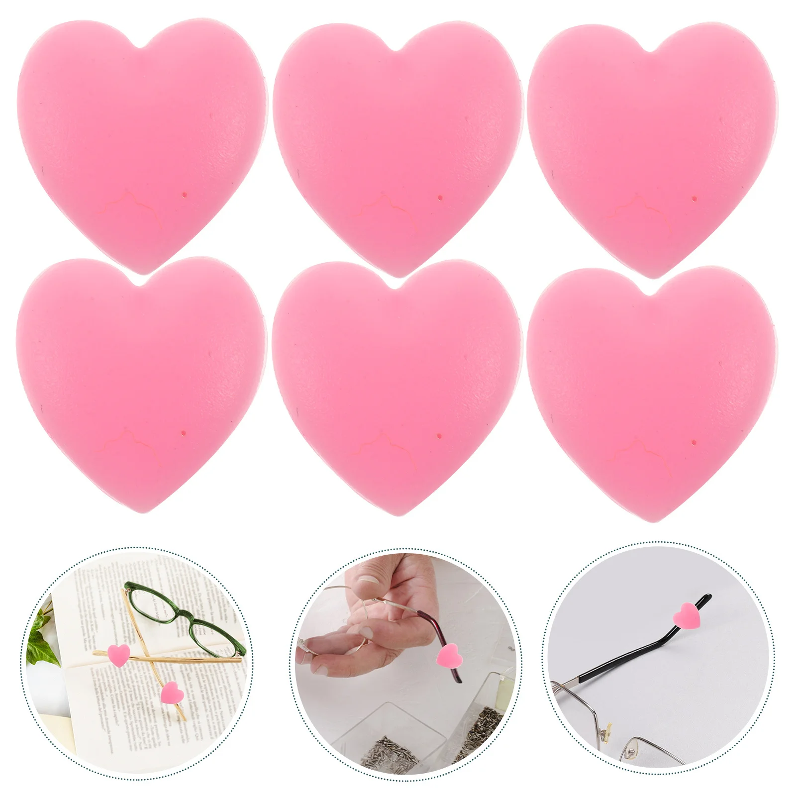 

20Pcs Heart Silicone Ear Hooks Non Slip Eyeglasses Ear Grips Glasses Retainers Holder for Anti Slip Glasses Sunglasses Reading