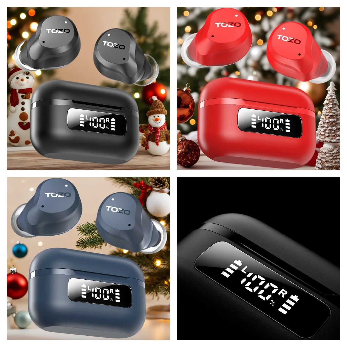 TOZO جديد NC9 سماعات أذن لاسلكية حقيقية في الأذن TWS سماعات 10 مللي متر السائقين صوت ستيريو إلغاء الضوضاء سماعات رأس بخاصية البلوتوث سماعة #5