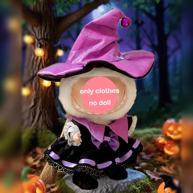 ملابس دمى لابو أزياء الهالوين الزي V1 V2 V3 17 سنتيمتر دمى الجلوس اكسسوارات ملابس الاطفال هدية سترة قبعة مجموعة الحقائب #4