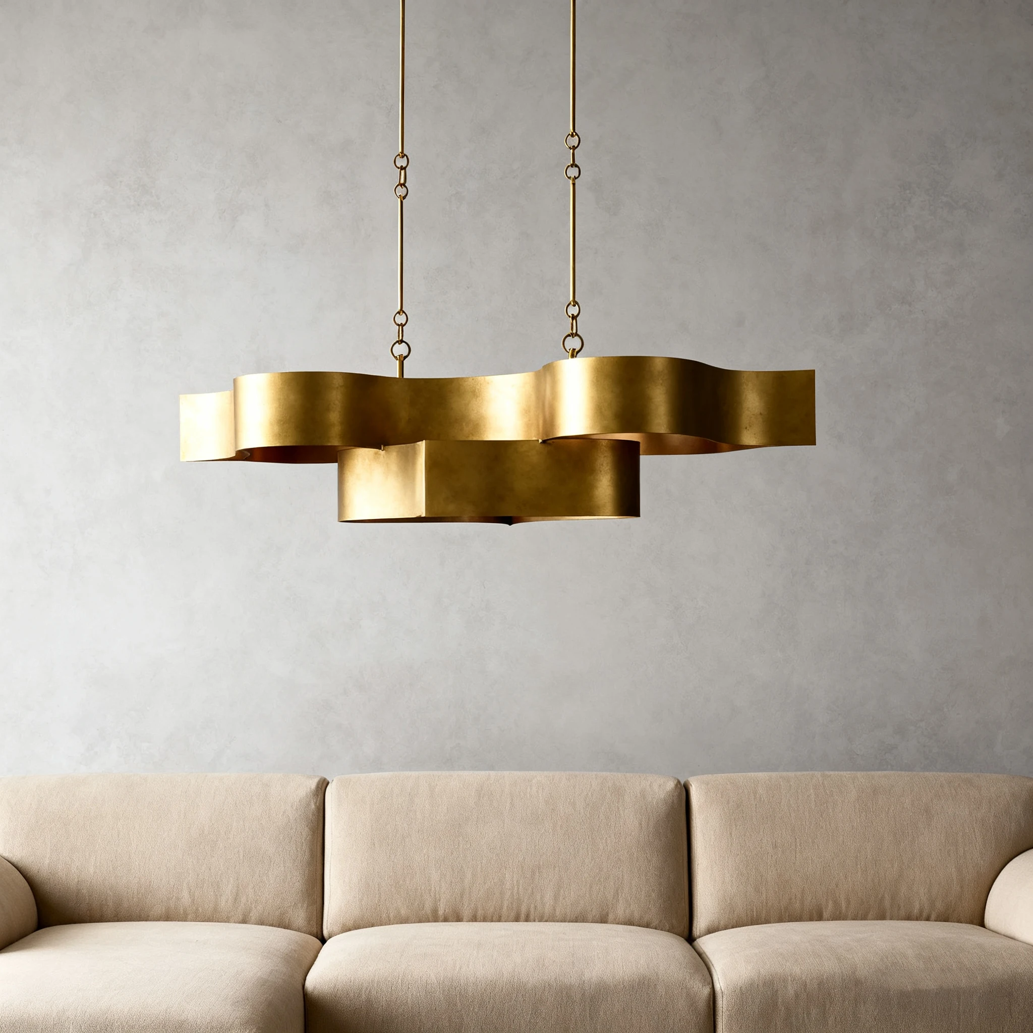 

BOSSEN Nordic Luxury Dimmable Luster Pendant Lamp Glass Hardware Gold Ceiling Light Chandelier Adjustable for Staircase Interior