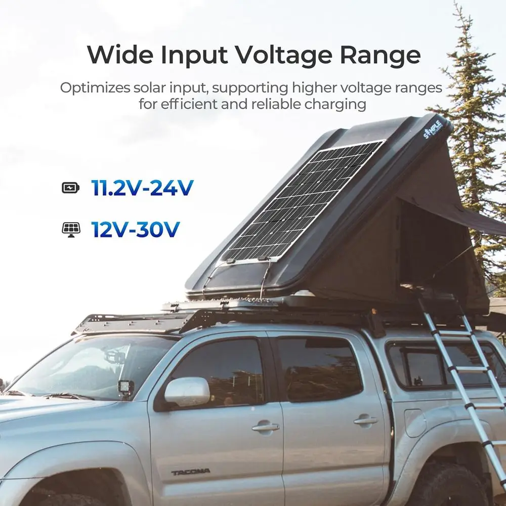 DC to DC Charger with MPPT 12V 40A Solar Input - 670W Dual Charging Car Battery Chargers for RV Marine Camping Compatible with L view 3