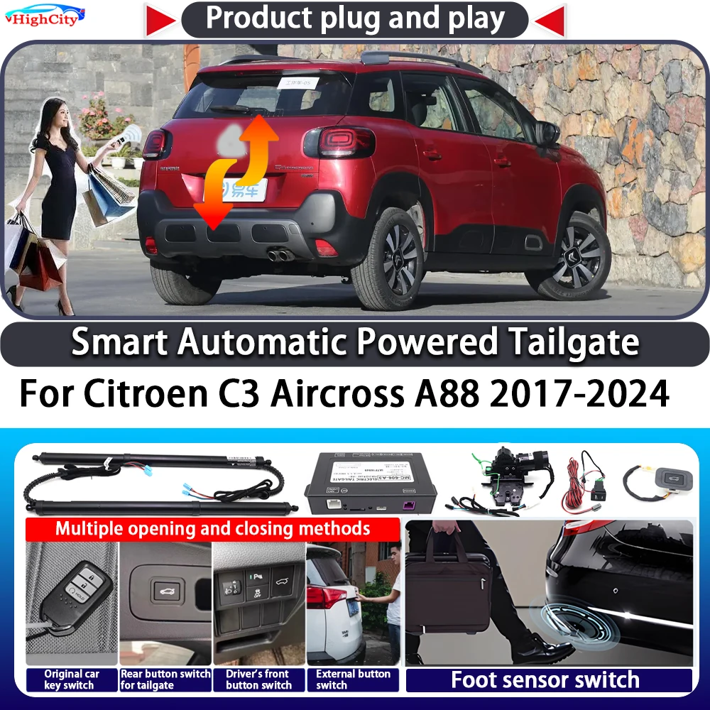 

For Citroen C3 Aircross A88 2017-2024 Smart Automatic Powered Tailgate Key Control Trunk Lift Close Kit Electric Power Tailgate