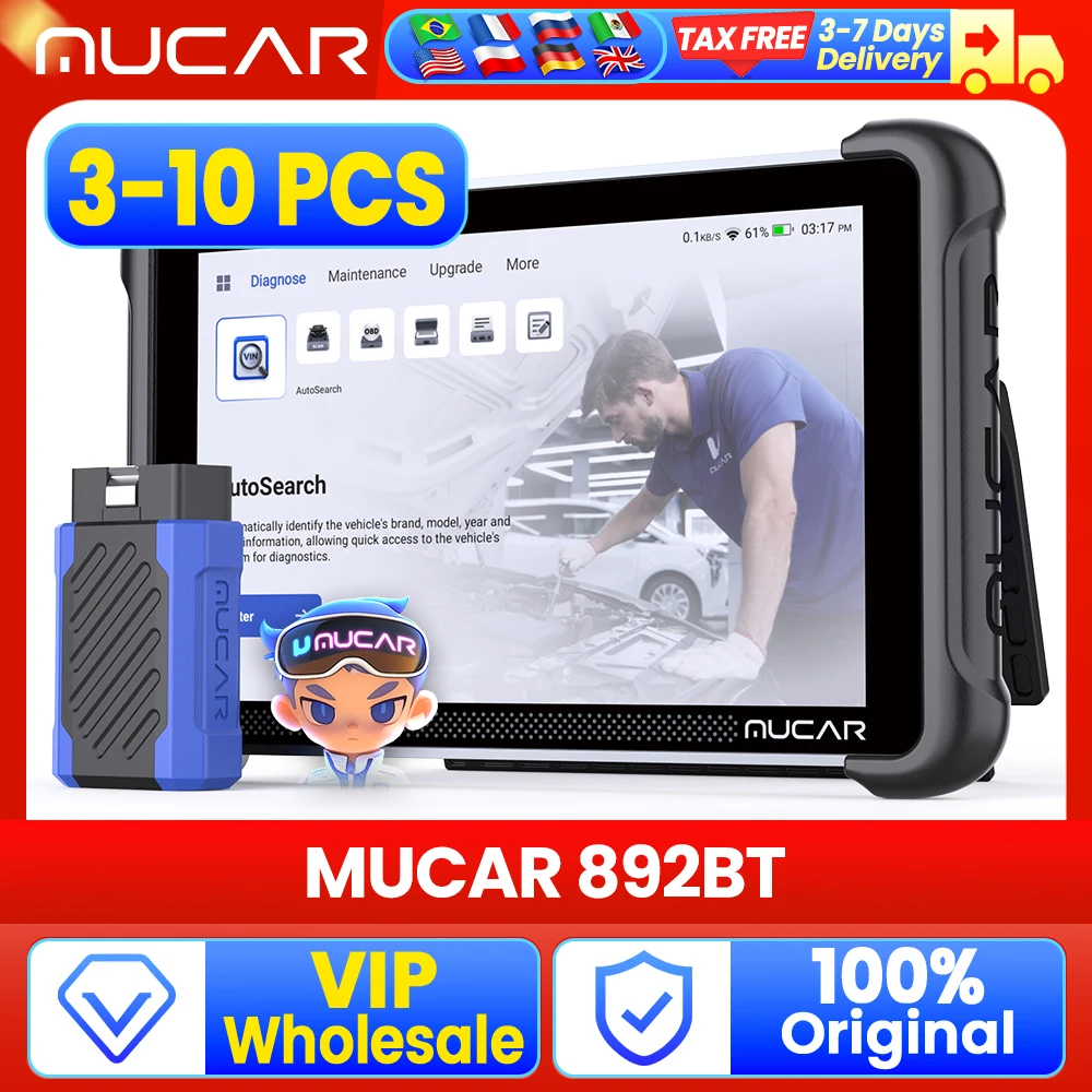 

3 шт. MUCAR 892BT THINKCAR 689BT Автомобильный диагностический сканер OBD2 с двунаправленной связью, кодирование ЭБУ, диагностический инструмент для автомобилей, CANFD DOIP, 35 функций сброса