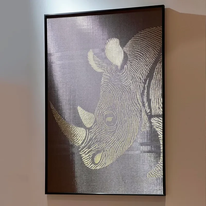 Customized Theme Pattern Metal Mesh Wall Art Metal Textile Mesh Painting for Commercial Space Decoration