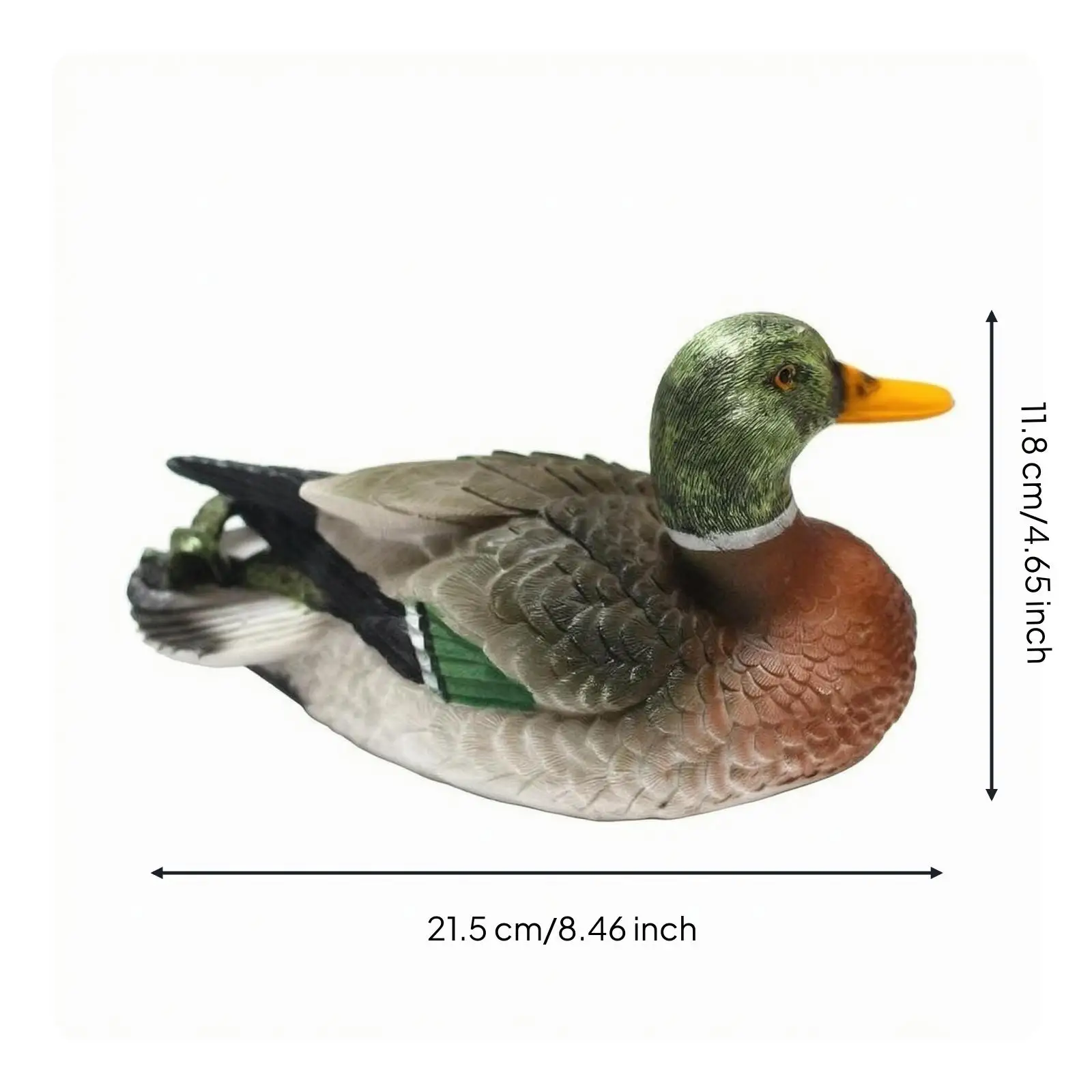 Resin Duck Figurine Outdoor Pond Sculpture Floating Water Decor Garden Aquarium Animal Ornament - view 5