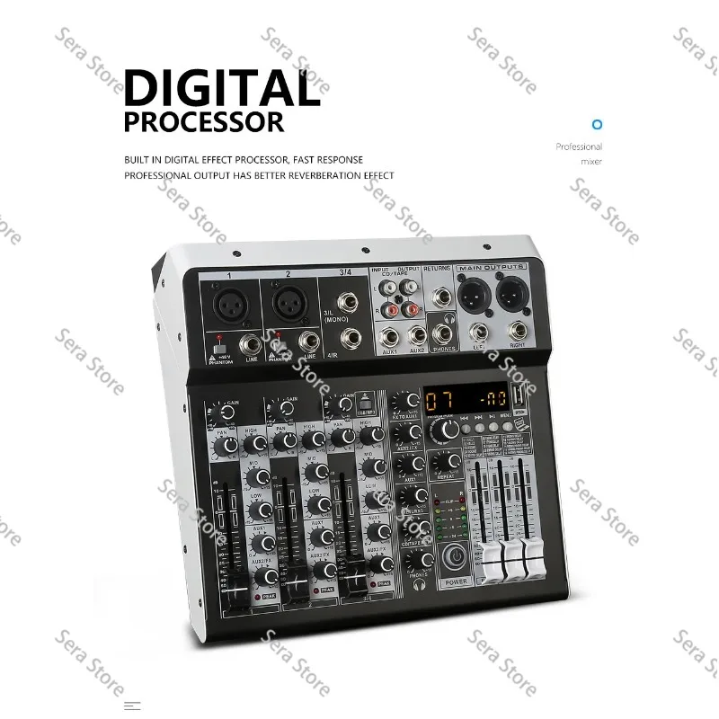 RP-4 Professional 4 Channel Mixer High Quality Professional Dj Controller Audio Console China Supplier