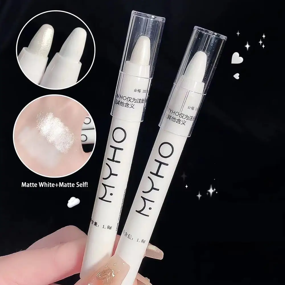 Diamond Silkworm Pencil Glitter Matte Eyeshadow Liner Pencil Face Makeup Highlighter Long Lasting White Eyeliner Pen