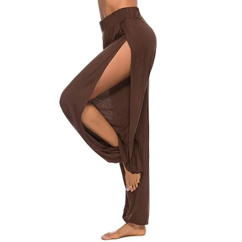 سراويل يوجا عصرية للسيدات بخصر عالٍ وفتحة واسعة الساق سراويل هارين سراويل رياضية غير رسمية متينة مجوفة ملابس منزلية للصالة الرياضية #6