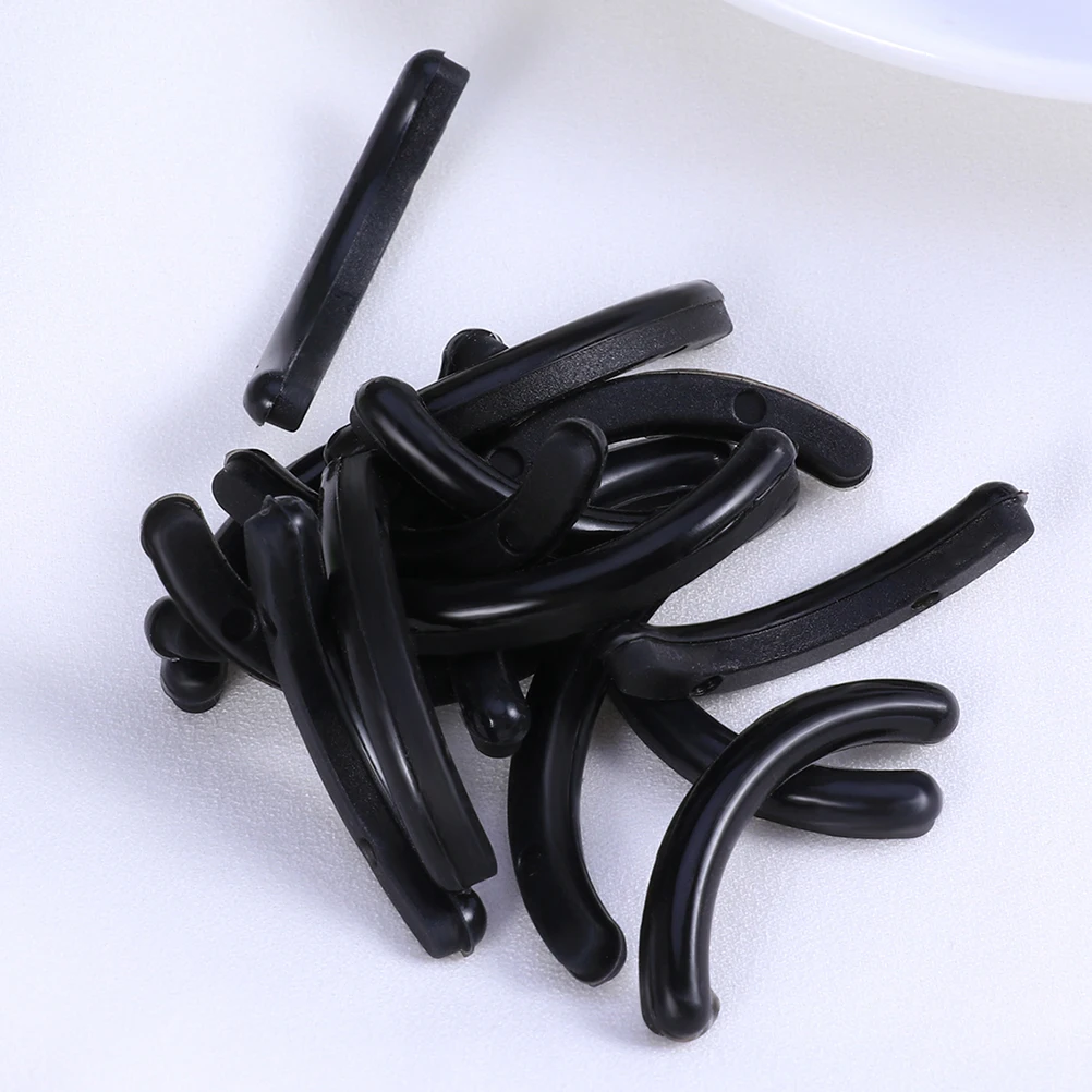 

120pcs Black Silicone Strips Refill Pads Eyelash Curler Bulk Cushions Replacement Long Curled Lashes Women Makeup Accessory