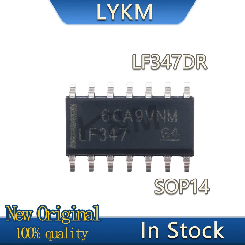 10/PCS New Original  LF347 LF347DR SOP14 four-way operational amplifier chip In Stock