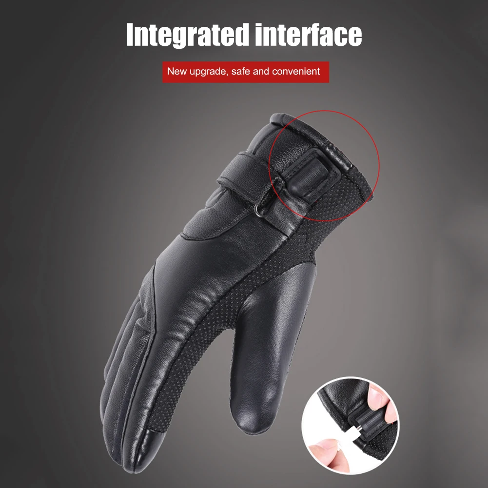 Gants thermiques à écran tactile pour hommes et femmes, imperméables, USB, métropolitain, moto, ski, cyclisme