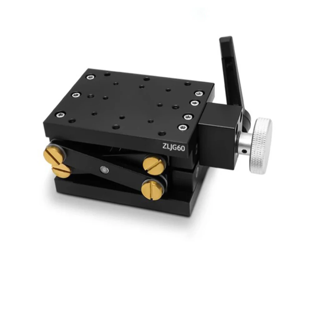 ZLJG60 Z-Axis Scissor Manual Lifting Platform 60x80mm Optical Precision Displacement Stage Aluminum Adjustable