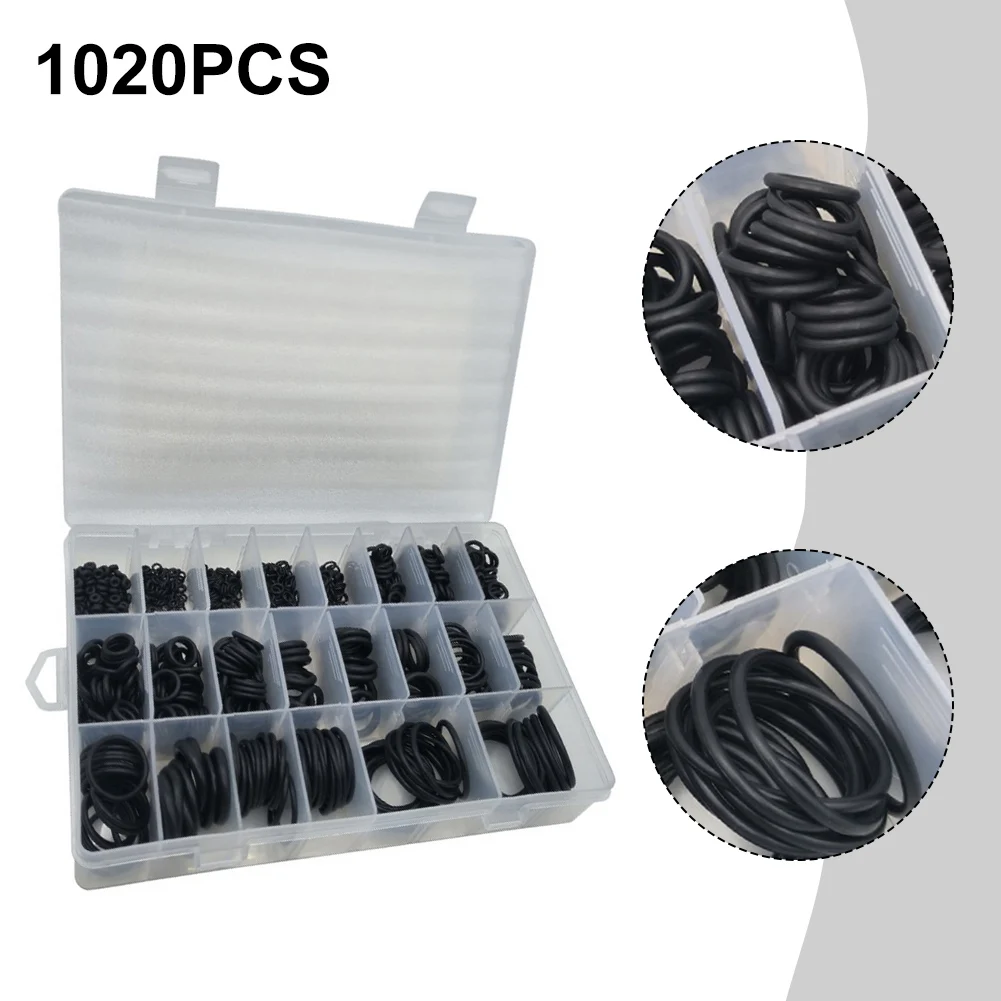 

Набор уплотнительных колец (1020 шт.) из нитрилового каучука для высокого давления в автомобильной, сантехнической и промышленной промышленности