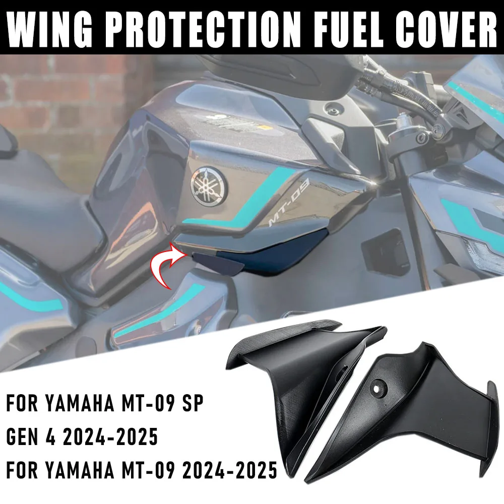 

Suitable For YAMAHA MT 09 MT09 SP Gen 4 2024+ Wings Protection Tank Guard Motorcycle Accessories Fuel Tank Side Wings Spoiler