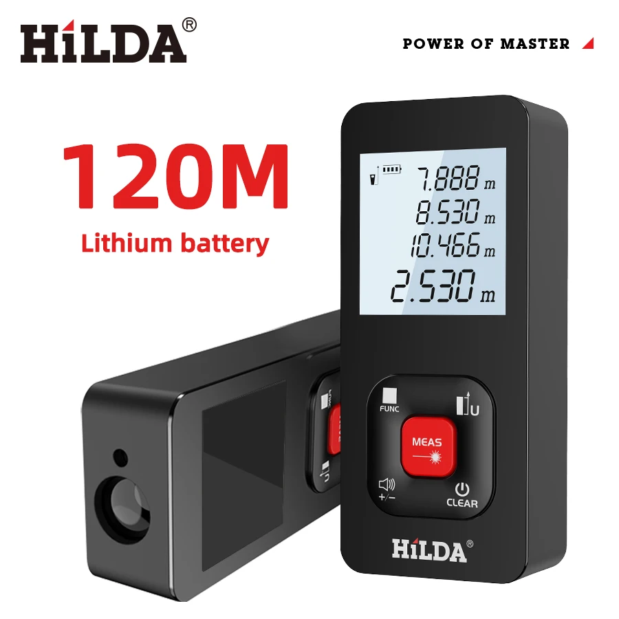 

HILDA 120M Laser Rangefinder Distance Meter Rangefinder Laser Tape Range Finder Building лазерный дальномер 50M 100M 120M