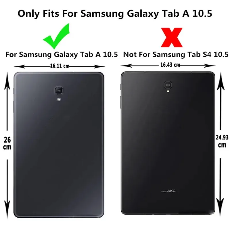 For Samsung Galaxy Tab A 10.5 2018 Case SM-T590 SM-T595 Trifold Magnetic PU Leather Hard Stand Cover For Galaxy Tab A 10.5 Case - view 6