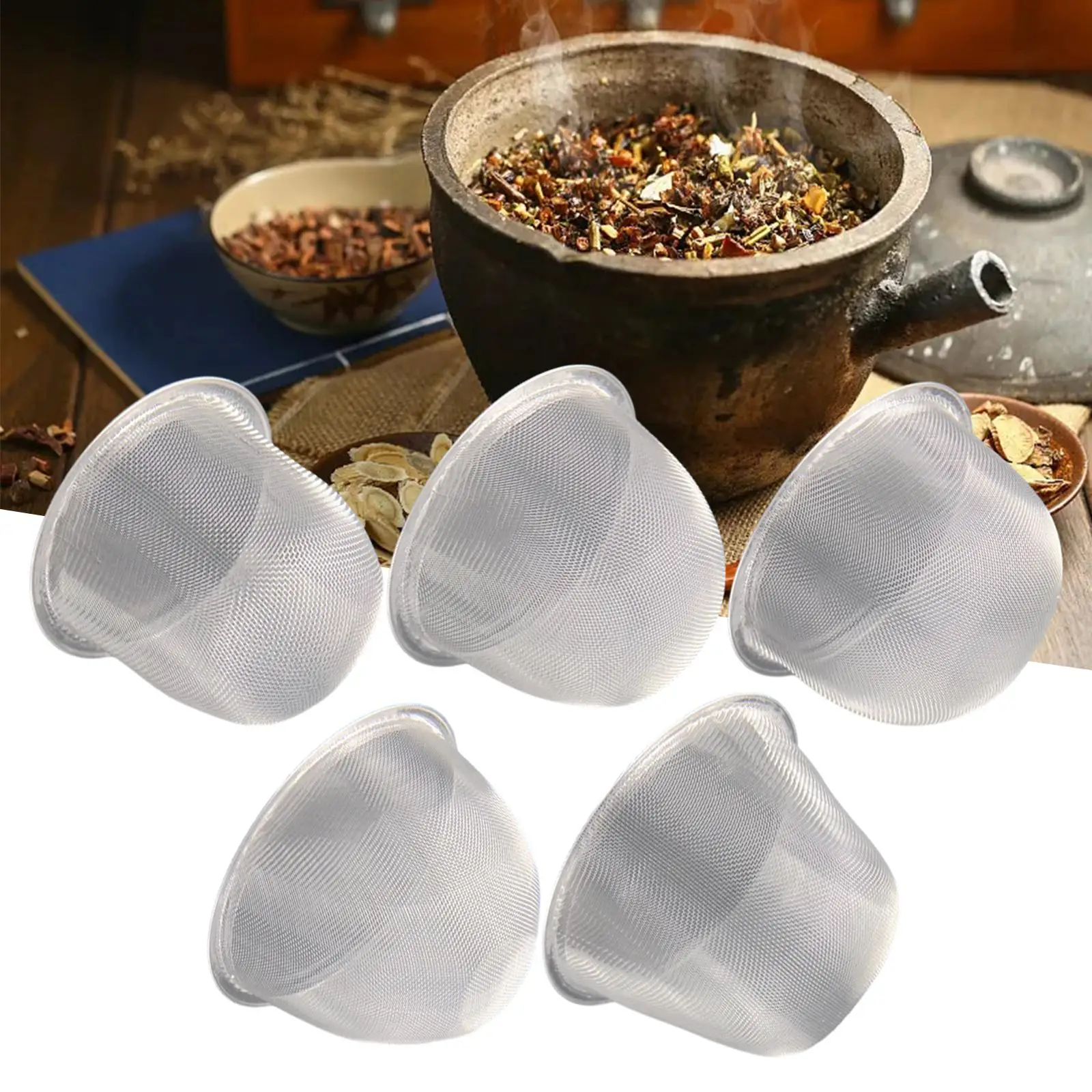 مصفاة شاي شبكية قابلة لإعادة الاستخدام، مصفاة شبكية معدنية متعددة الأغراض، فلتر إبريق الشاي #1