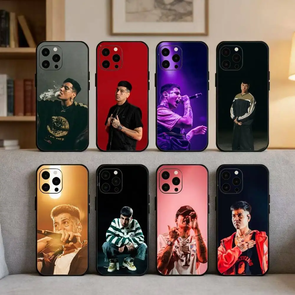 

D-Duki Rapper P-Poster Phone Case For iPhone 16,15,14,13,12,17,Pro Max,Plus Silicone Black Case