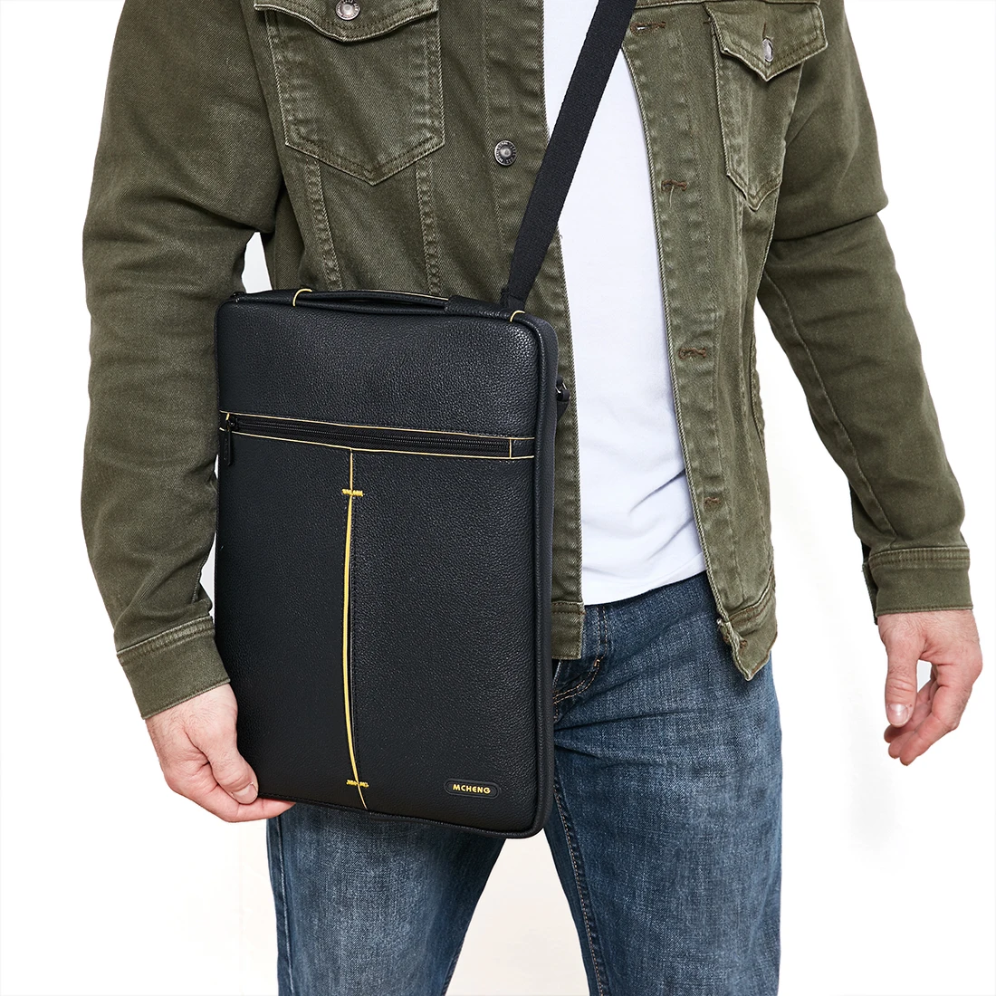 MCHENG-Multi-Funcional Laptop Sleeve, saco de transporte, Water-Resistant, Notebook, Tablet, pasta, 10 ",13",14 ",15.6"