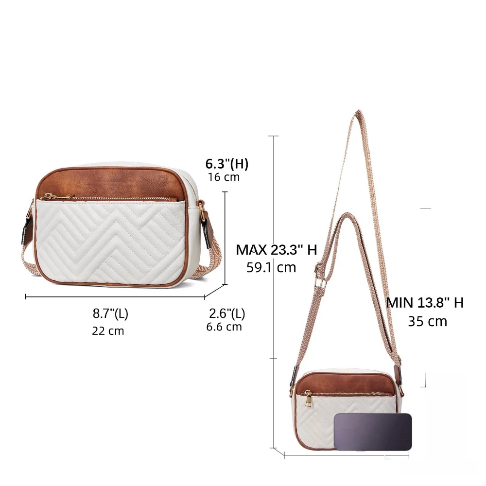 Bolsa de ombro quadrada pequena para mulheres, bolsa crossbody feminina, grande capacidade, alta qualidade, alça acolchoada, diária, pendular, na moda, retrô