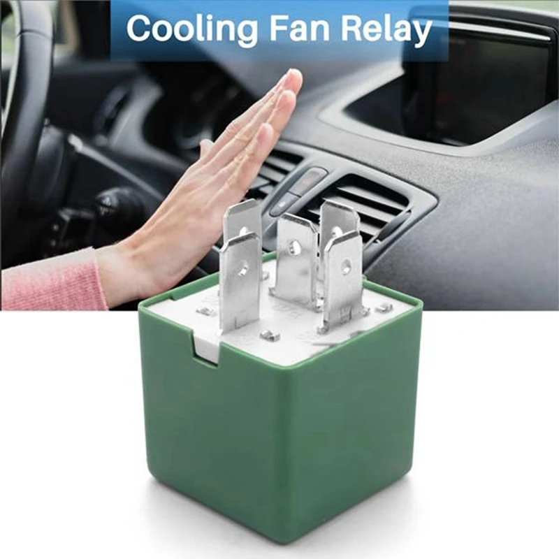 2 Pcs 12V 35A 5 Pins Cooling Radiator Fan Relay Parts Green 6547TX For Peugeot 206 207 306 307 406 407 807