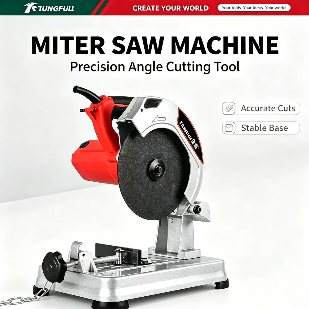 185mm Portable Cut Off Saw Mini Benchtop Cutting Machine All Copper Motor Precision Dial Multi-Angle Metal Wood Profile Cutter