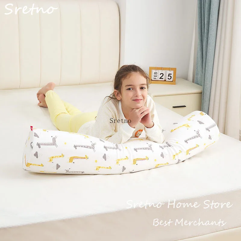 SRETNO Natural Latex Cylindrical Neck Pillows Cervical Spine Support Protect Sleeping Relax Body Pillow Lumbar Waist Cushions