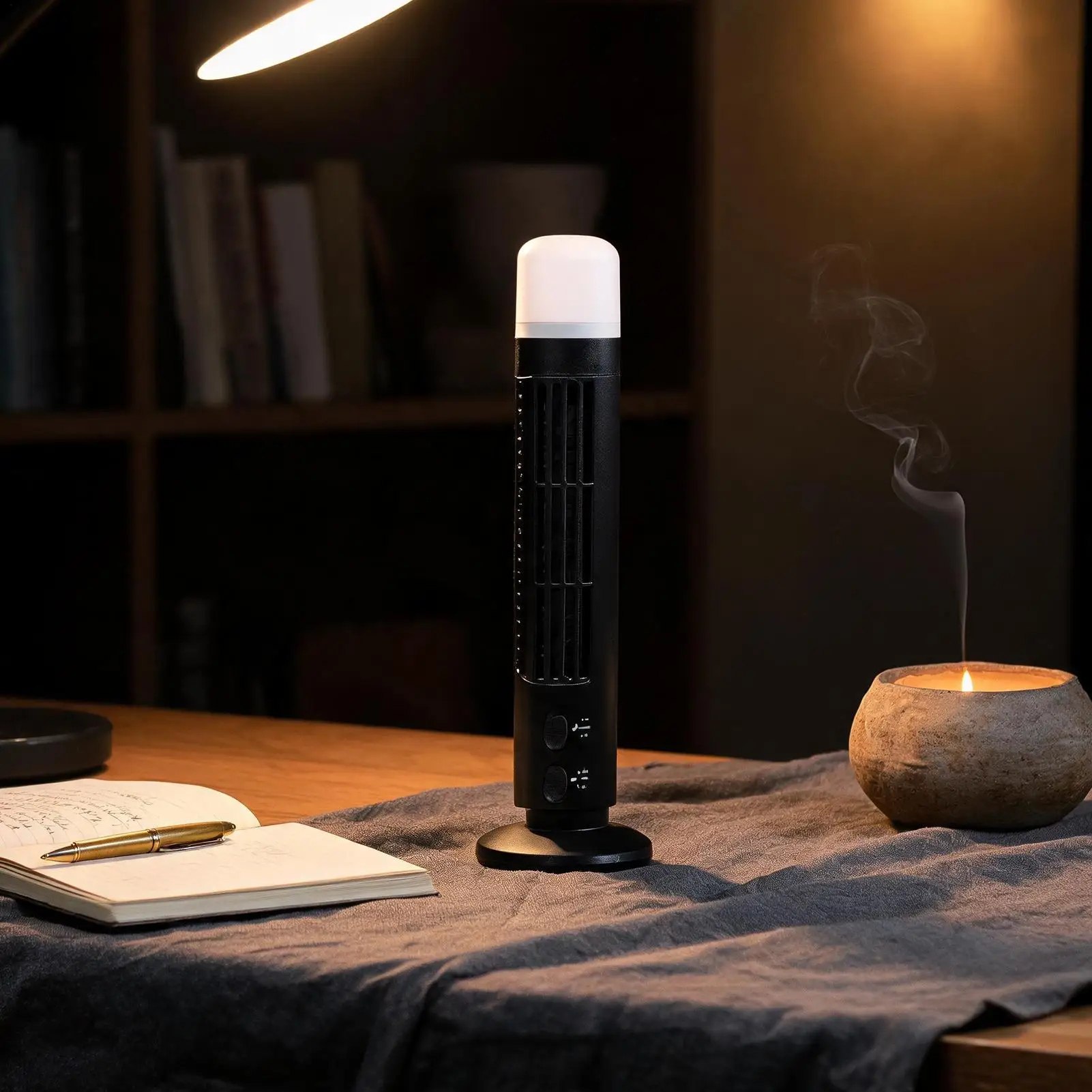Floor Fan Bladeless Portable Space-Saving Oscillating Oscillating Standing Fan for Living Room Dorm Apartment Home Indoor