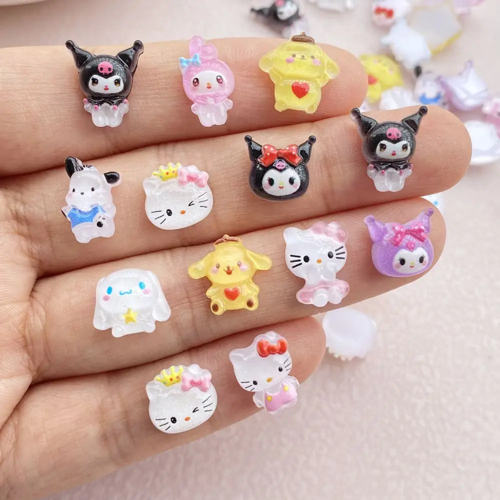 50 Pcs New Lovely Mini Cartoon Mini Cats, Puppy Series Resin Flat Back Scrapbook DIY Bow Decor Manicure Accessories Crafts