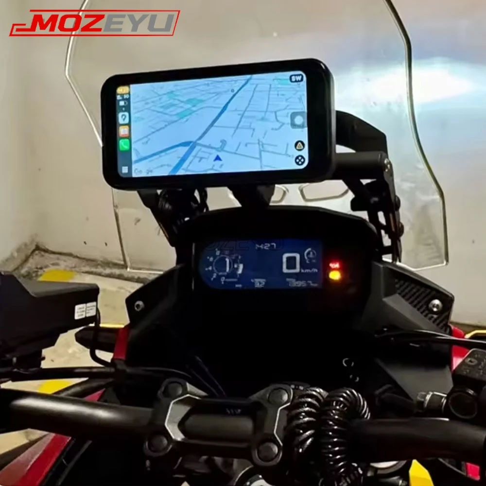 MOZEYU Motorcycle Holder GPS Navigation Bracket Plate For HONDA CB 500X CB 500 X CB400X CB 400X 2024 2023 2022 2021-2015 CB500X
