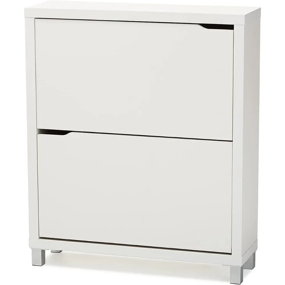 Shoe Storage Cabinet White (88-4341-HiT)Freight Free Shoes Organizer Living Room Furniture Home