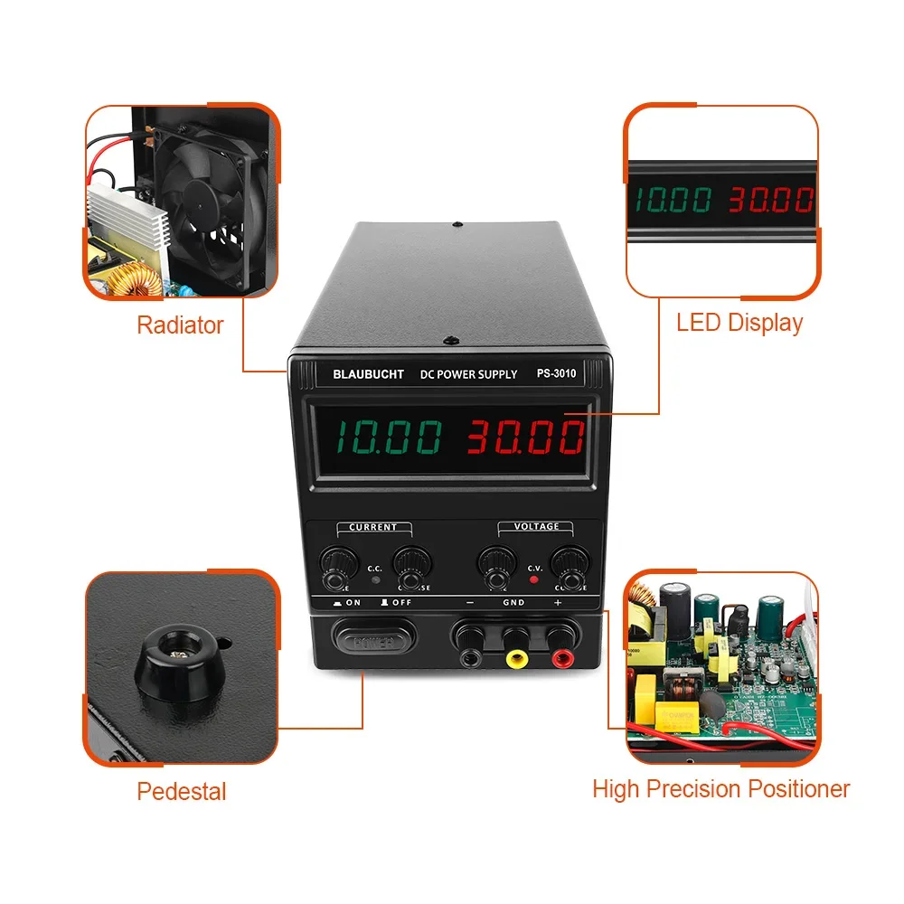 

Suitable for DC regulated power supply Four digits adjustable power supply PS305 30V 5A