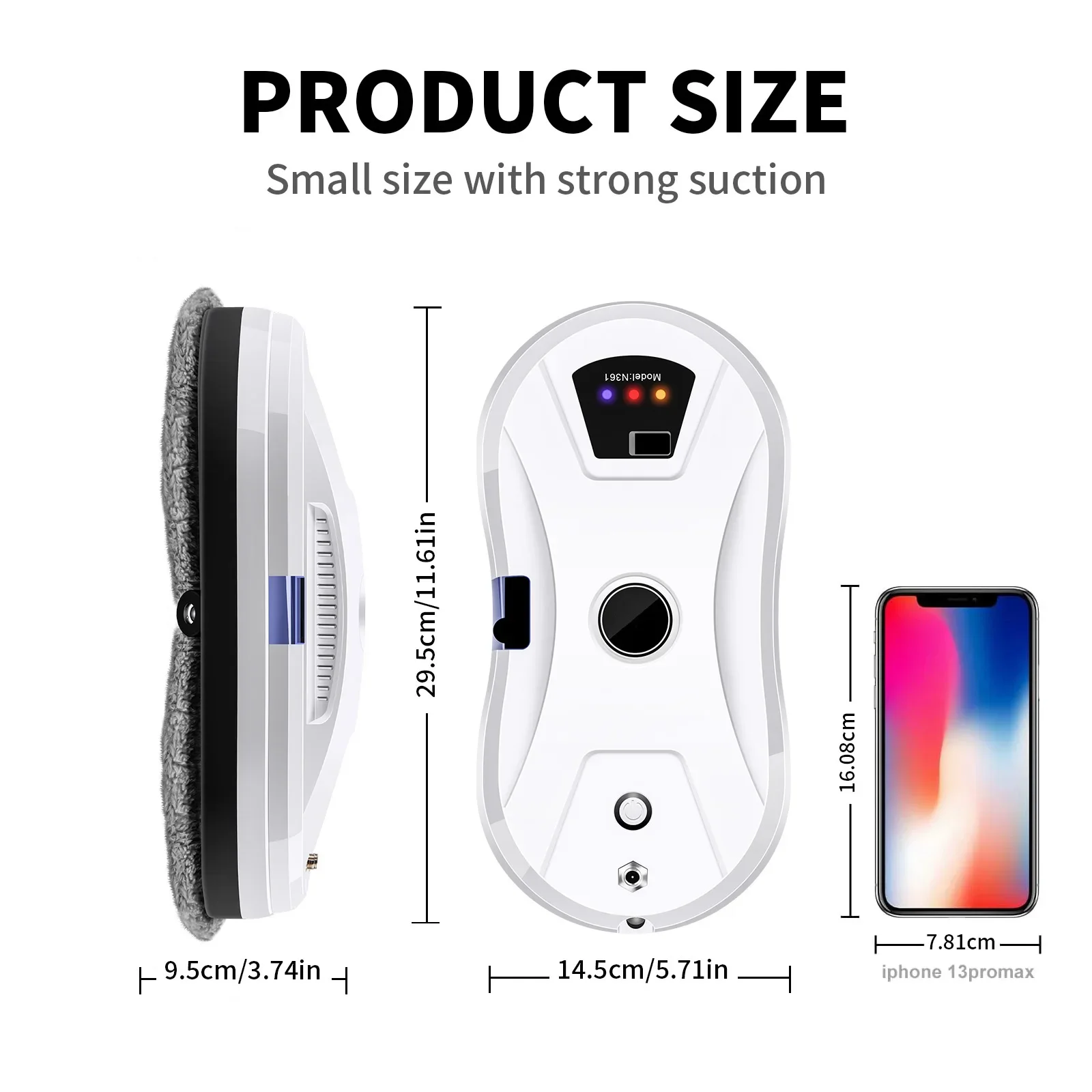 Smart Window Cleaning Robot Water Jet Ultra-thin High-rise Glass Cleaning Large Suction Electric Window Cleaning Machine