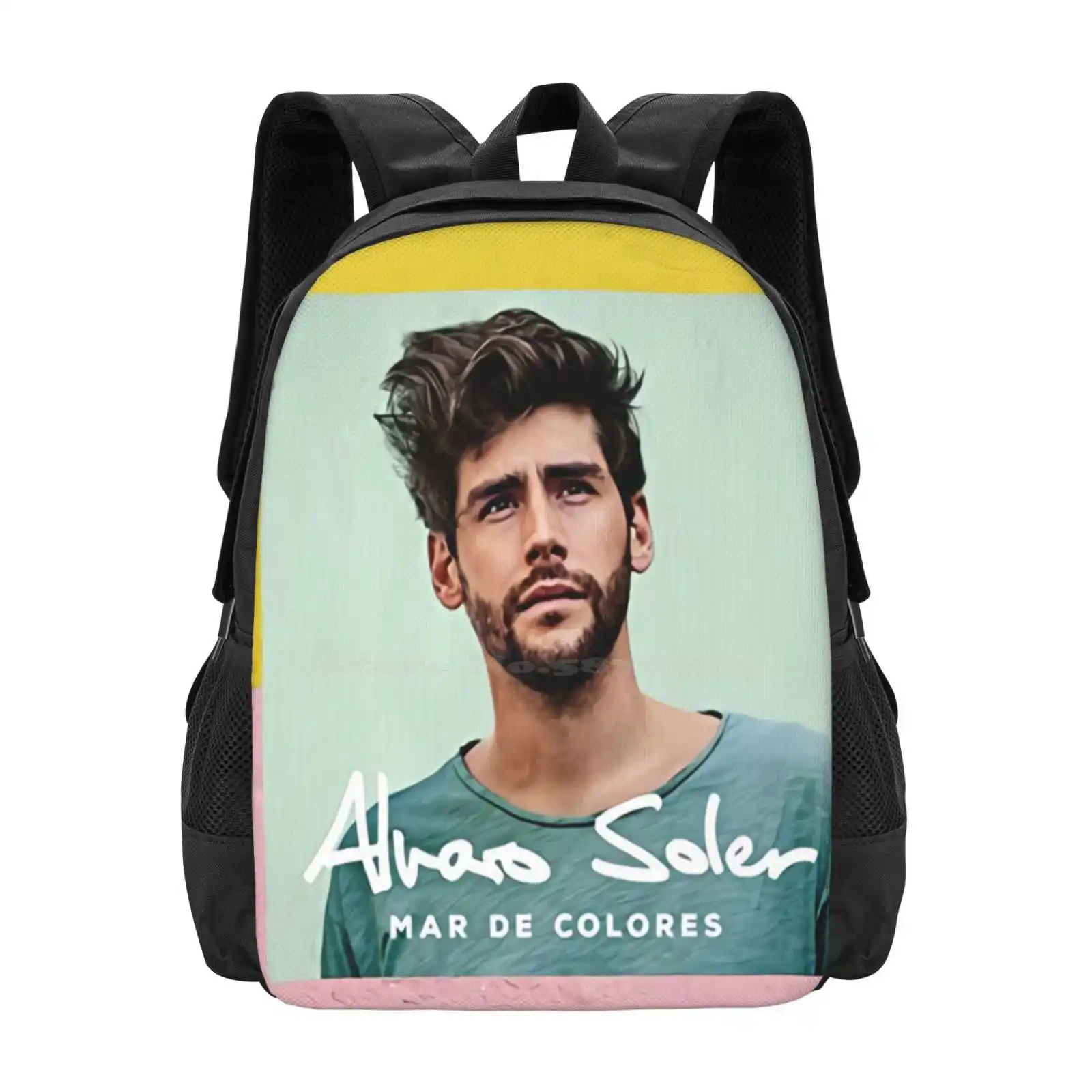 Alvaro Soler-Mar De Colores Fashion Pattern Design Travel Laptop School Backpack Bag Alvaro Soler Music La Libertad La Cintura